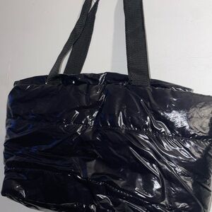 Black Glossy Tote Bag